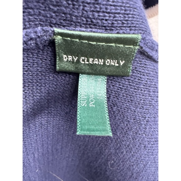 Lauren Ralph Lauren Knit Sweater Blazer 2X Gold Crest Buttons Preppy Academia - Picture 6 of 7